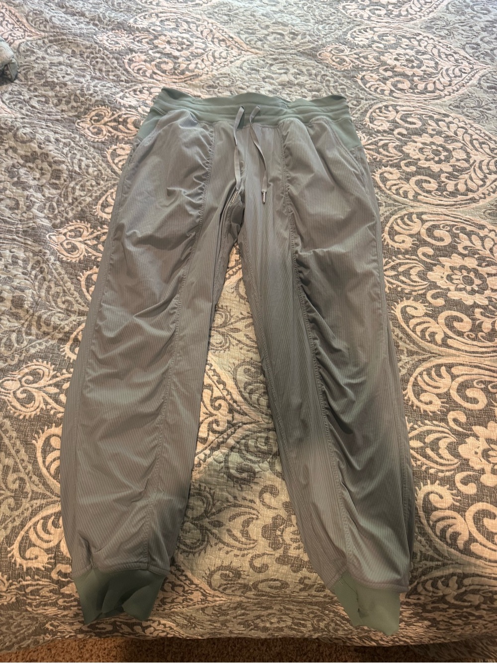 Women’s Lululemon Dance Studio Green Lined Jogger Pants—size 10